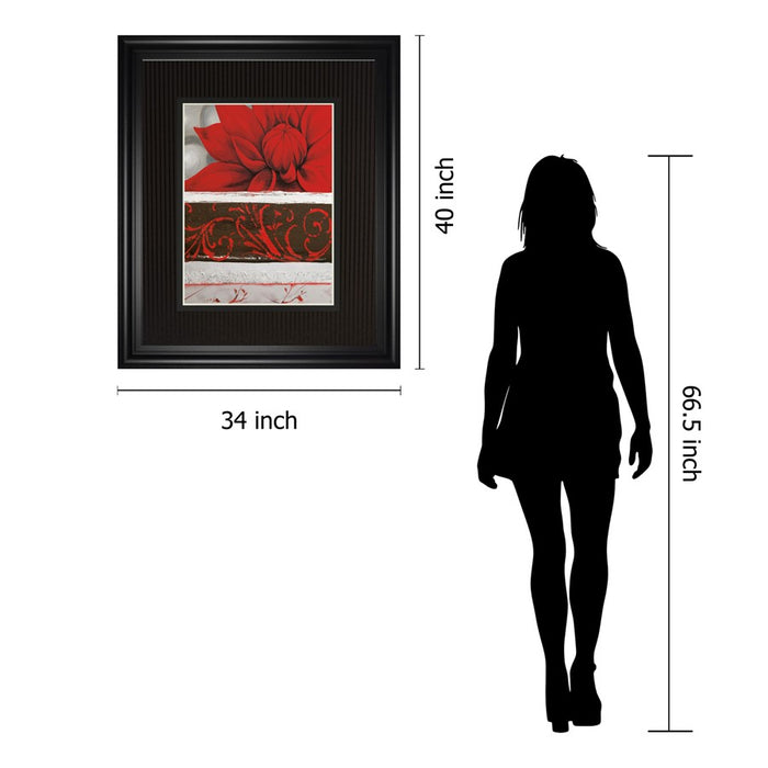 Classy Living Summer Bloom Wall Art Double Mat 34"x40", Midnight Aura