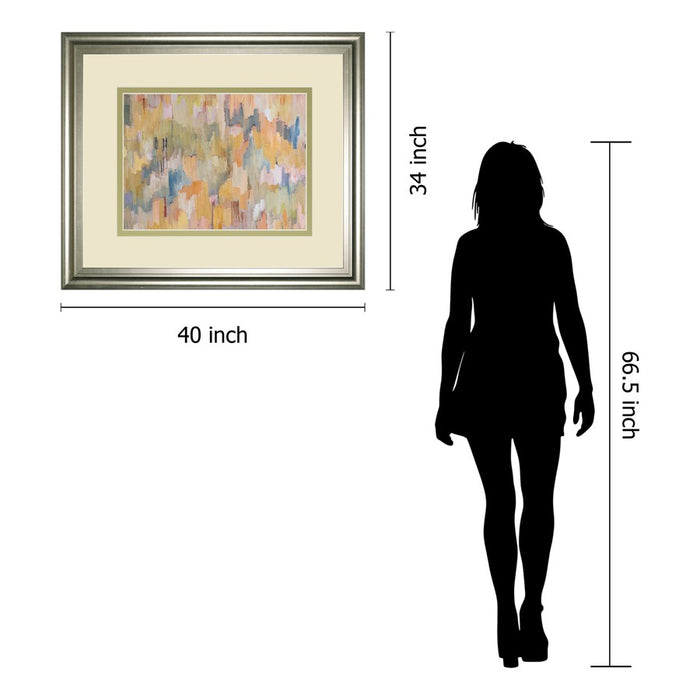 Classy Living Concerto Harmony Wall Art Double Mat 40"x34", Silver