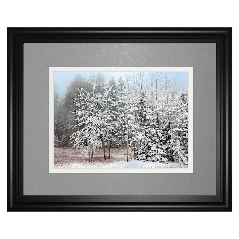 Classy Living Frosty Morning Wall Art Double Mat 40"x34", Midnight Aura