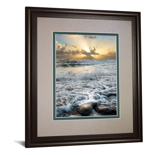 Classy Living Ocean Radiance Wall Art Double Mat 34"x40", Chocolate