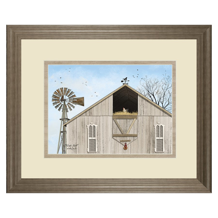 Classy Living Winds Aloft Wall Art Double Mat 40"x34", Tranquil Ash