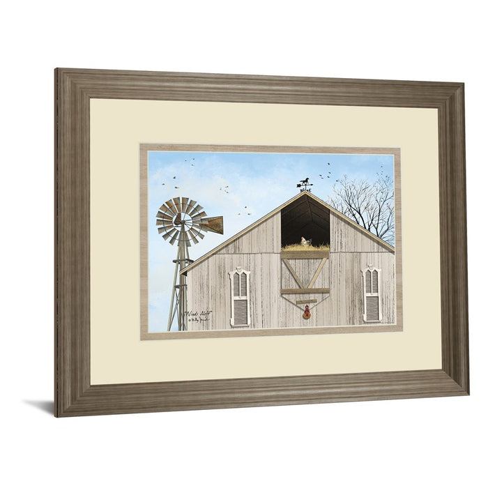 Classy Living Winds Aloft Wall Art Double Mat 40"x34", Tranquil Ash