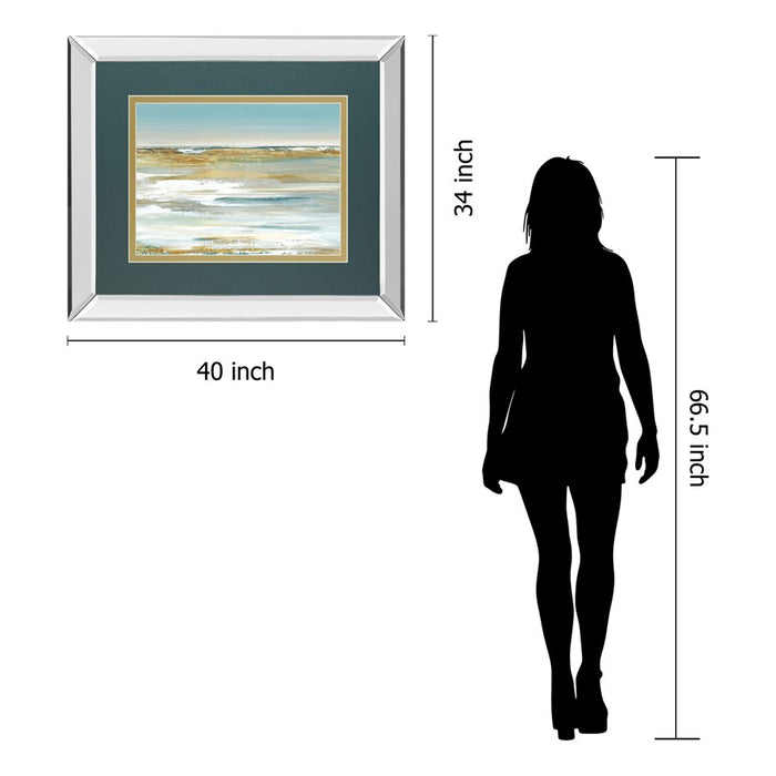 Classy Living Blue Horizon Wall Art 40"x34", Mirrored