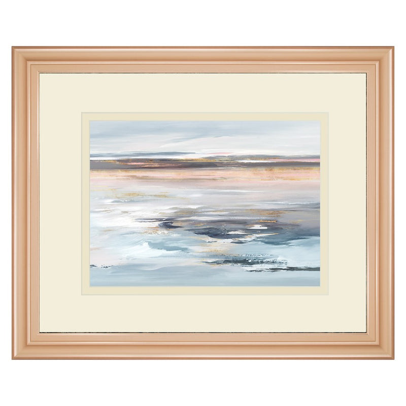 Classy Living Beyond The Sea Wall Art Double Mat 40"x34", Rose Gold
