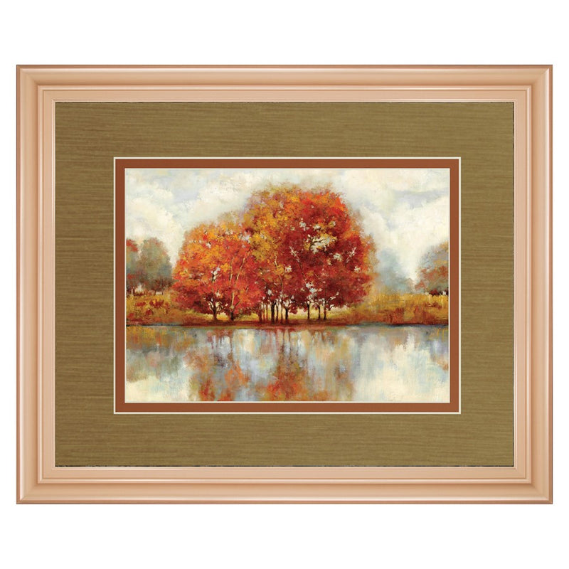 Classy Living Autumn Reflection Wall Art Double Mat 40"x34", Rose Gold