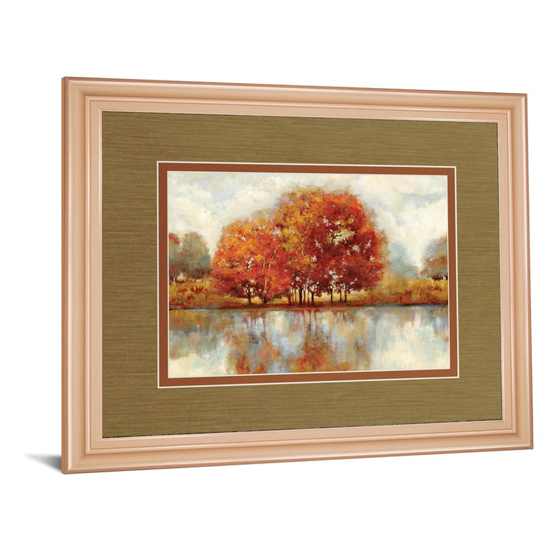 Classy Living Autumn Reflection Wall Art Double Mat 40"x34", Rose Gold