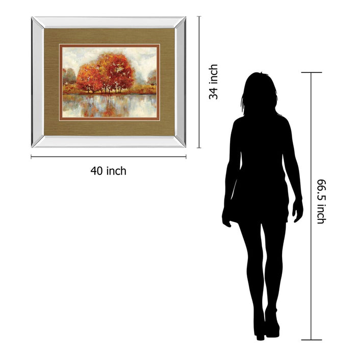 Classy Living Autumn Reflection Wall Art 40"x34", Mirrored
