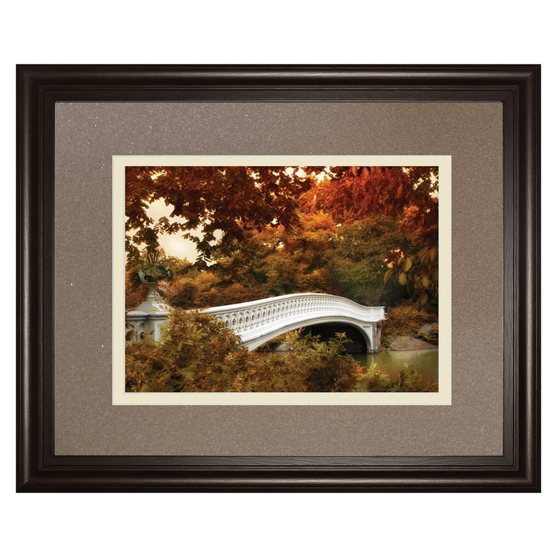 Classy Living Autumn Bridge Wall Art Double Mat 40"x34", Dark Chocolate