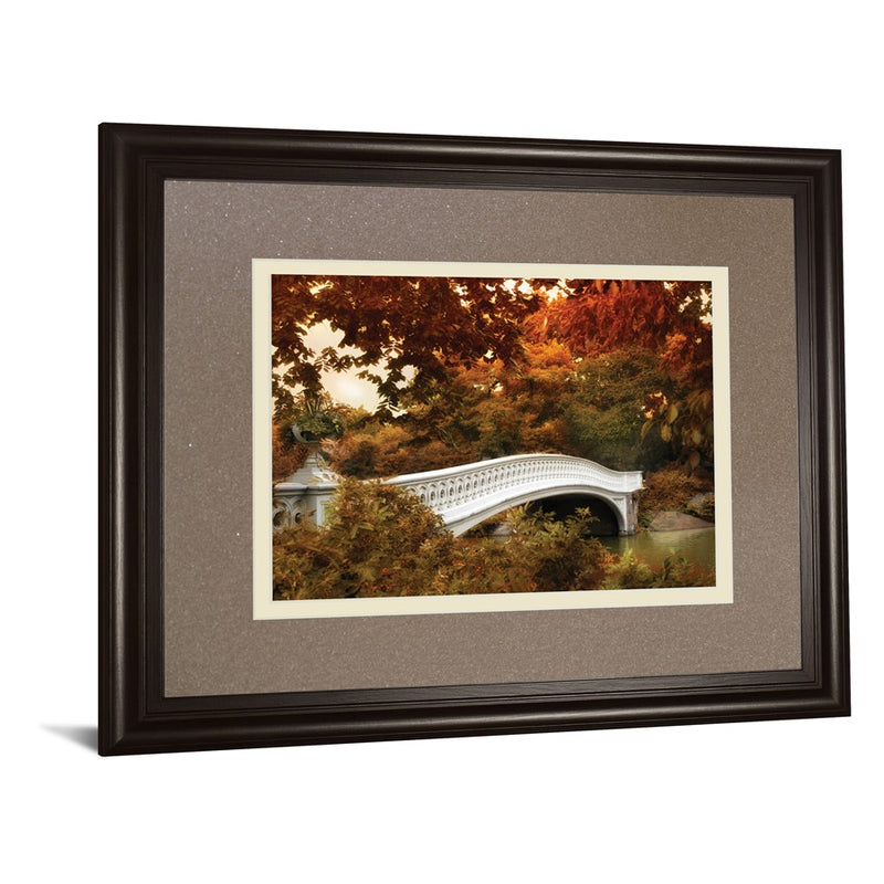 Classy Living Autumn Bridge Wall Art Double Mat 40"x34", Dark Chocolate