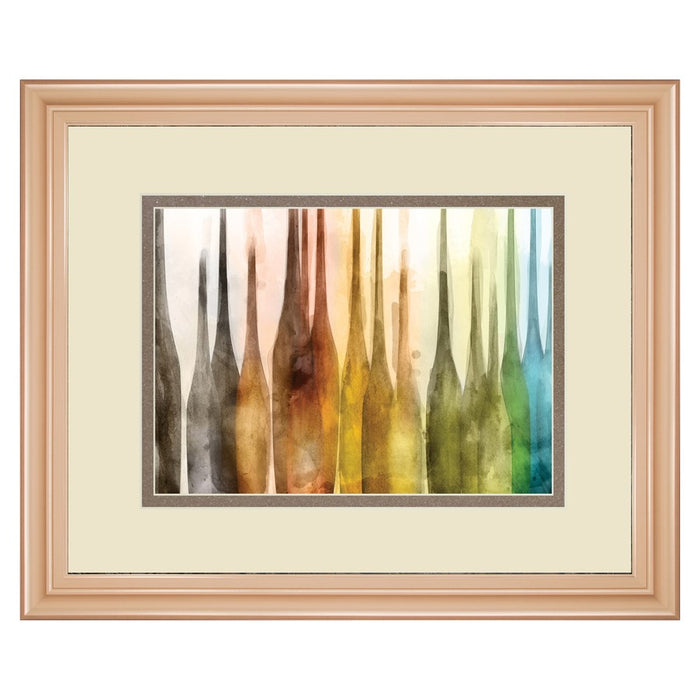 Classy Living Color Cascade Wall Art Double Mat 40"x34", Rose Gold