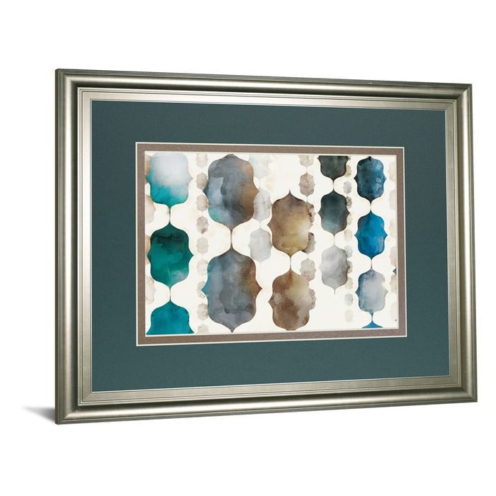 Classy Living Moroccan Beads Wall Art Double Mat 40"x34", Silver Serenity