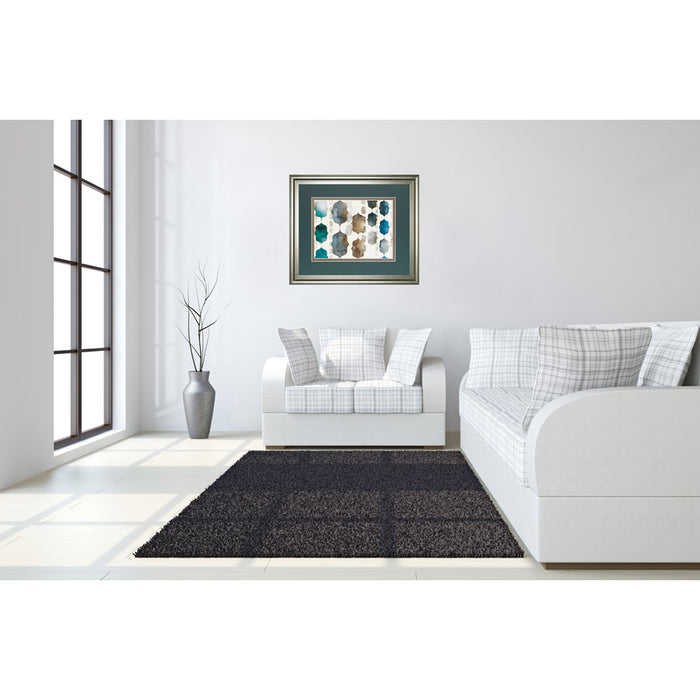 Classy Living Moroccan Beads Wall Art Double Mat 40"x34", Silver Serenity