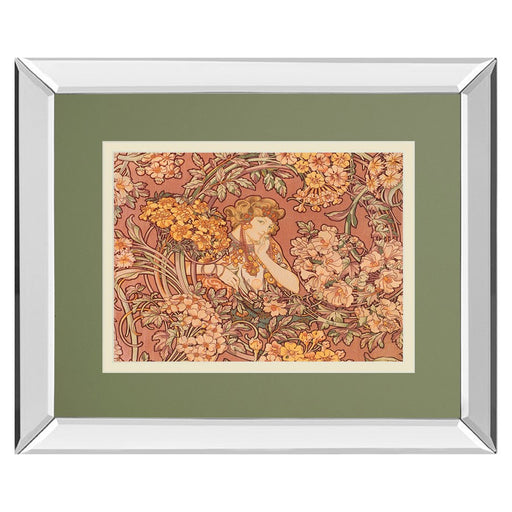 Classy Living Redhead Among Flowers Wall Art 40"x34", Mirrored