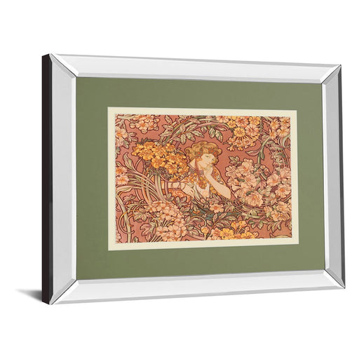 Classy Living Redhead Among Flowers Wall Art 40"x34", Mirrored