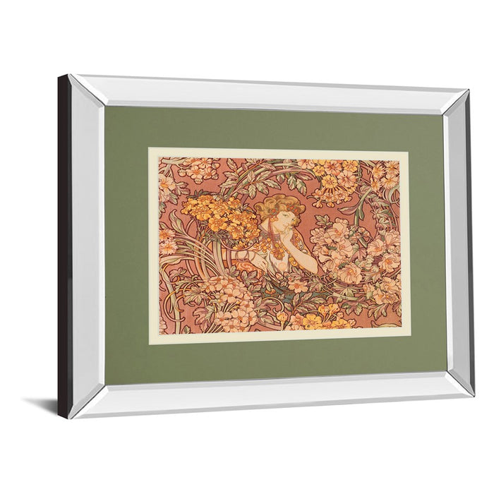 Classy Living Redhead Among Flowers Wall Art 40"x34", Mirrored