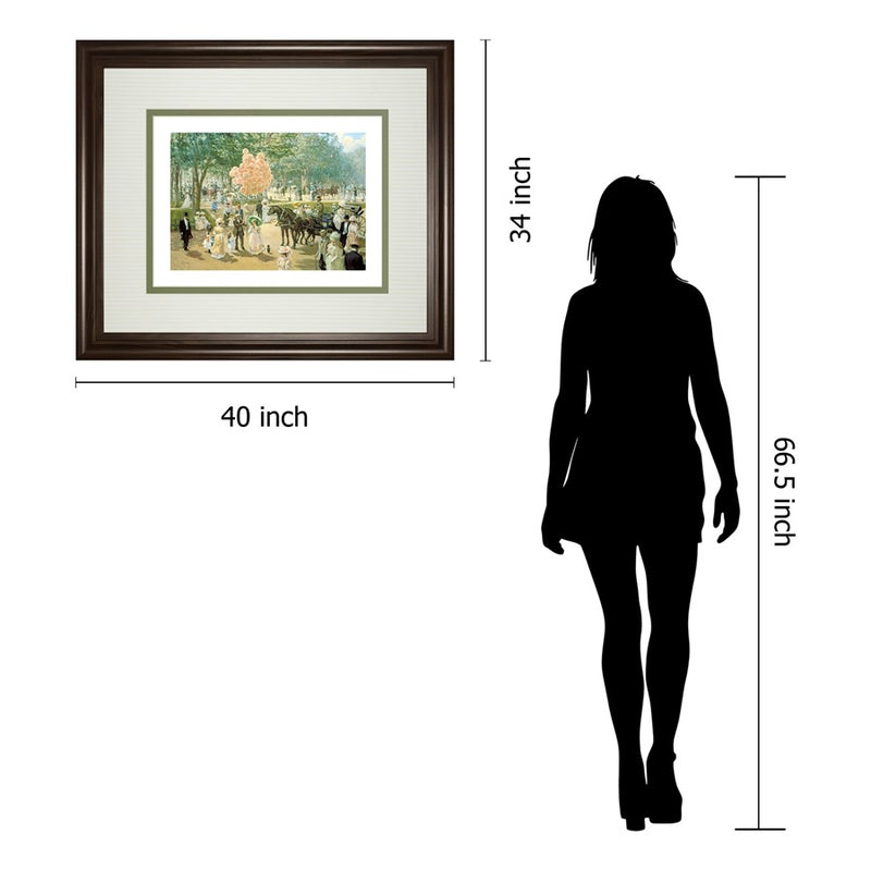 Classy Living Balloon Seller Wall Art Double Mat 40"x34", Cinnamon Mocha