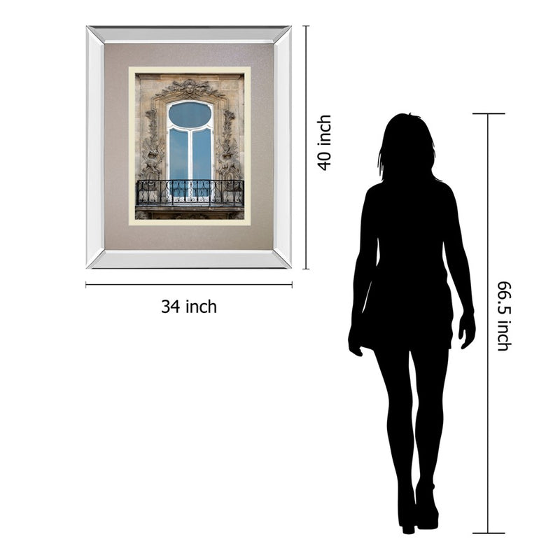 Classy Living Parisian Window Wall Art 34"x40", Mirrored