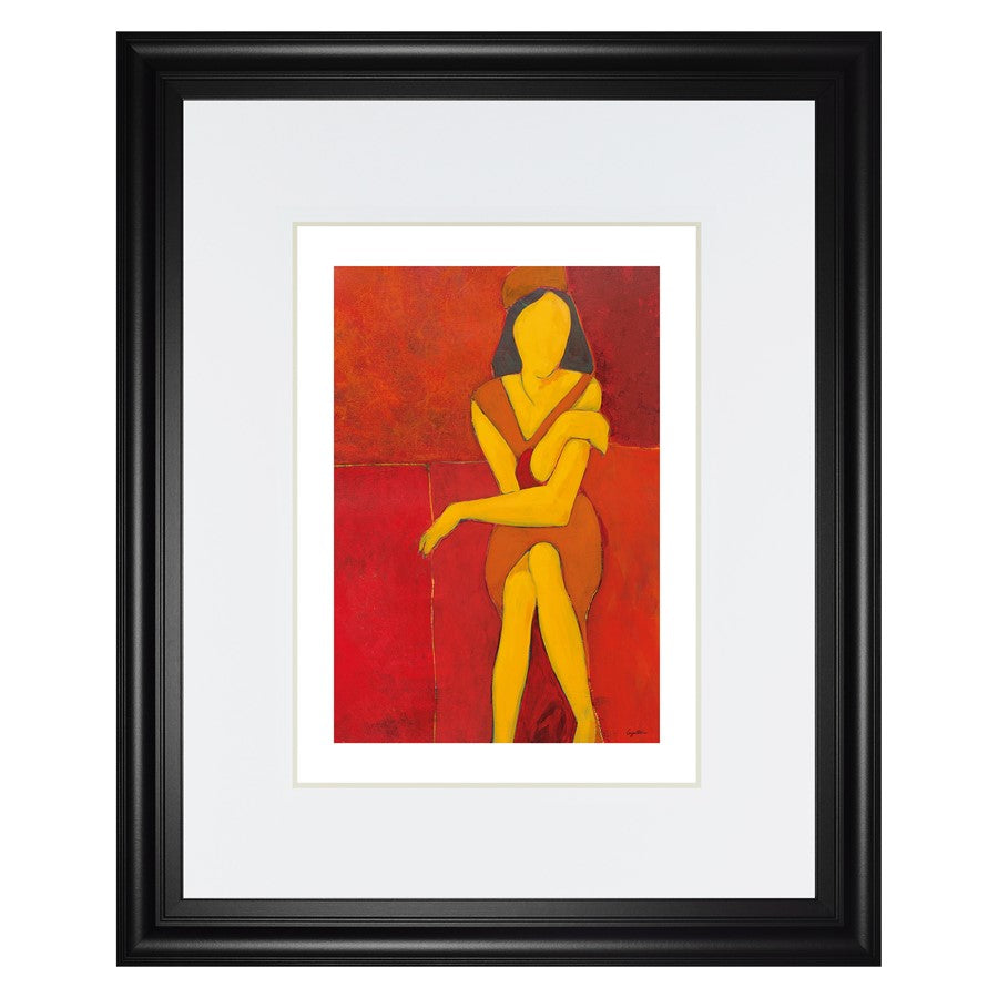 Classy Living Faceless Muse Wall Art Double Mat 34"x40", Midnight Aura