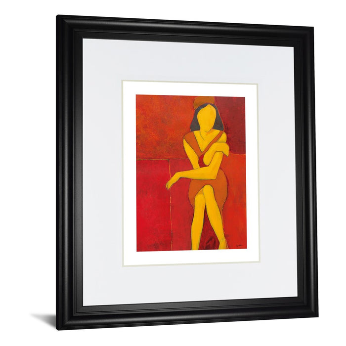 Classy Living Faceless Muse Wall Art Double Mat 34"x40", Midnight Aura