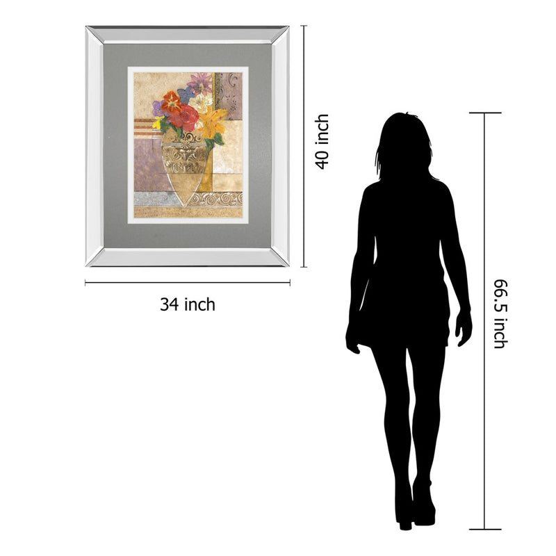 Classy Living Botanical Bouquet Wall Art 34"x40", Mirrored