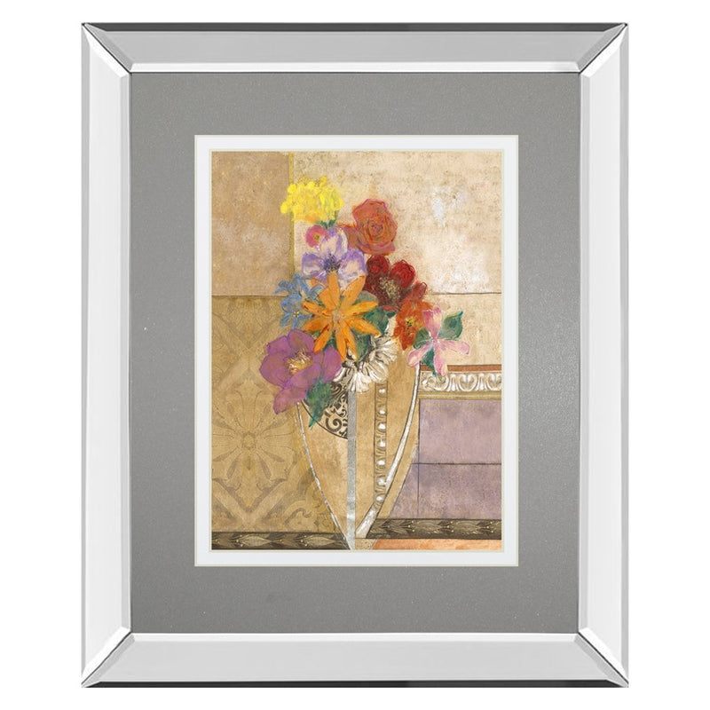 Classy Living Pansy Bouquet Wall Art 34"x40", Mirrored