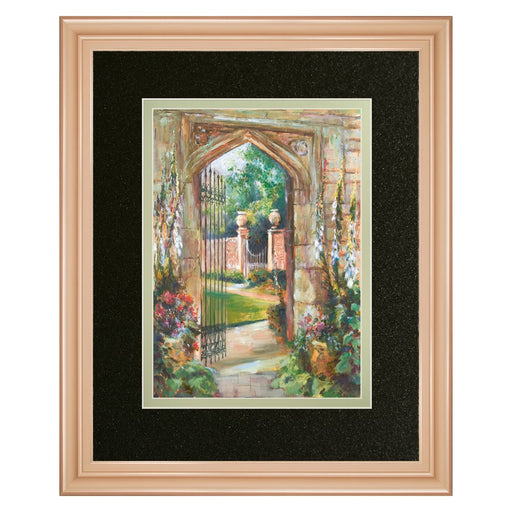 Classy Living Garden Gate Wall Art Double Mat 34"x40", Rose Gold - DM5905