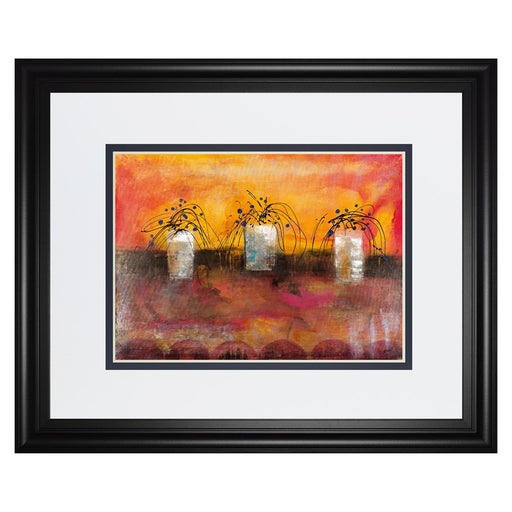 Classy Living Old Boxes III Wall Art Double Mat 40"x34", Midnight Aura