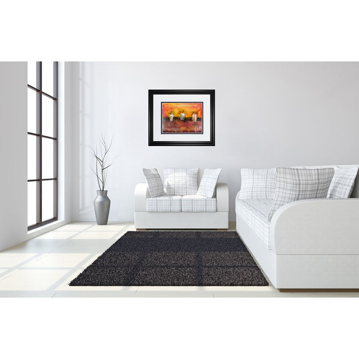 Classy Living Old Boxes III Wall Art Double Mat 40"x34", Midnight Aura