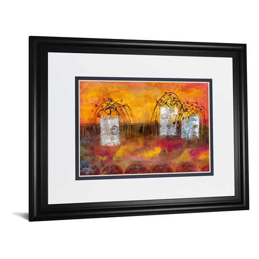 Classy Living Vibrant Abstract IV Wall Art Double Mat 40"x34", Black