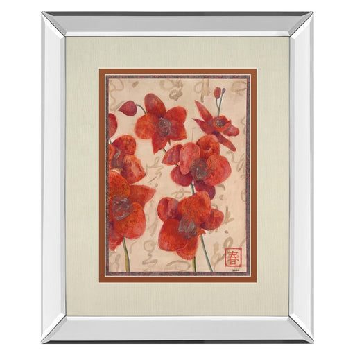 Classy Living Red Orchid Elegance Wall Art 34"x40", Mirrored