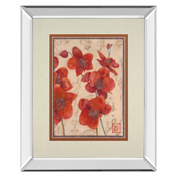Classy Living Red Orchid Elegance Wall Art 34"x40", Mirrored