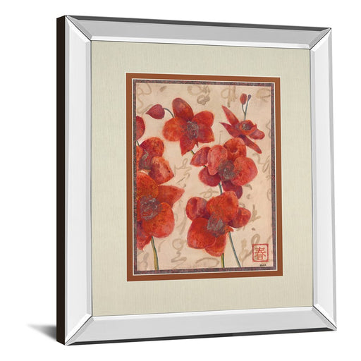 Classy Living Red Orchid Elegance Wall Art 34"x40", Mirrored