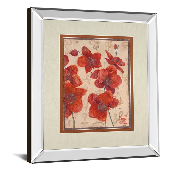 Classy Living Red Orchid Elegance Wall Art 34"x40", Mirrored