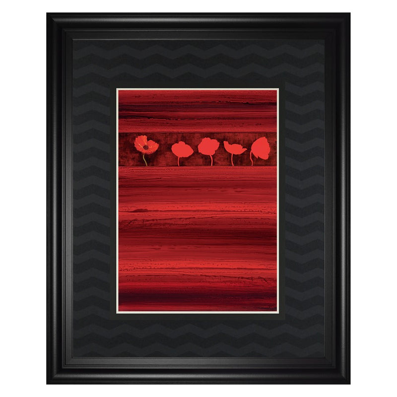 Classy Living Red Passion Wall Art Double Mat 34"x40", Midnight Aura
