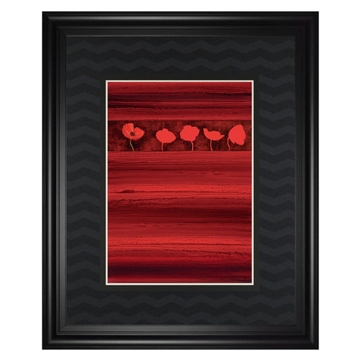 Classy Living Red Passion Wall Art Double Mat 34"x40", Midnight Aura