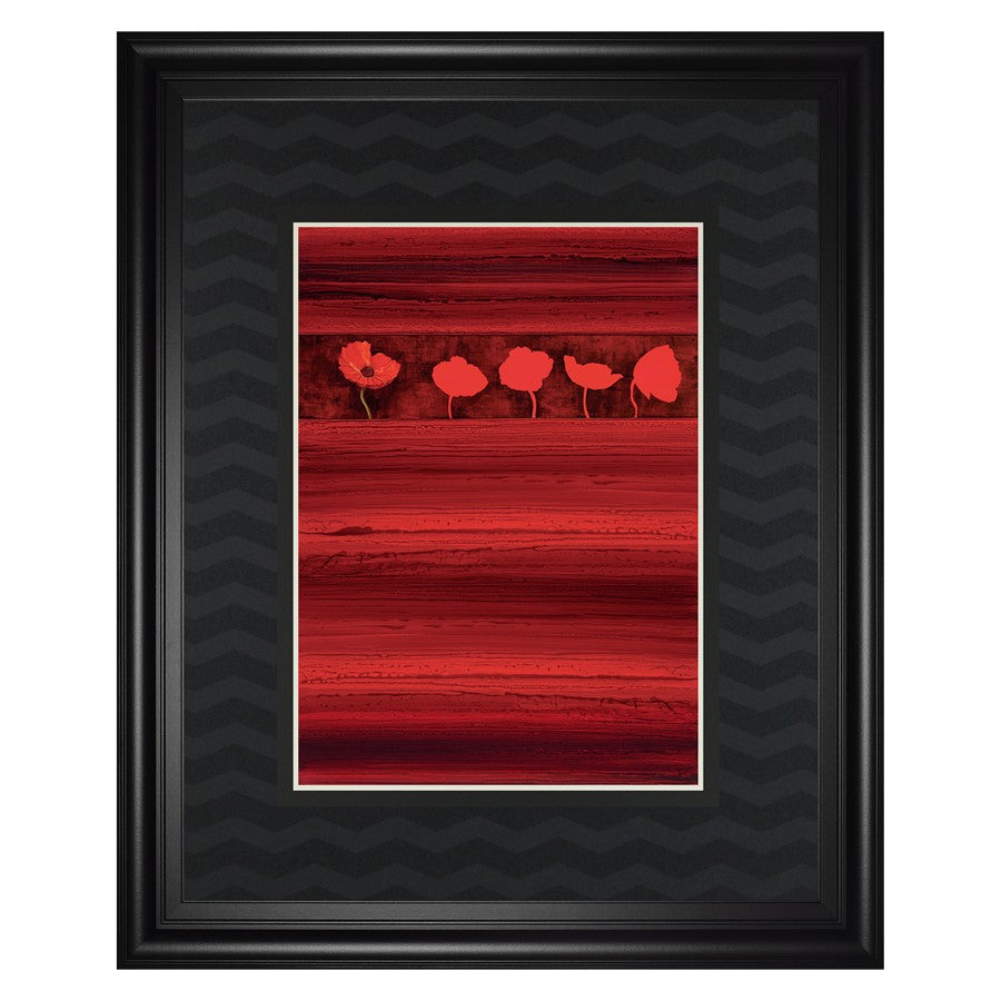 Classy Living Red Passion Wall Art Double Mat 34"x40", Midnight Aura