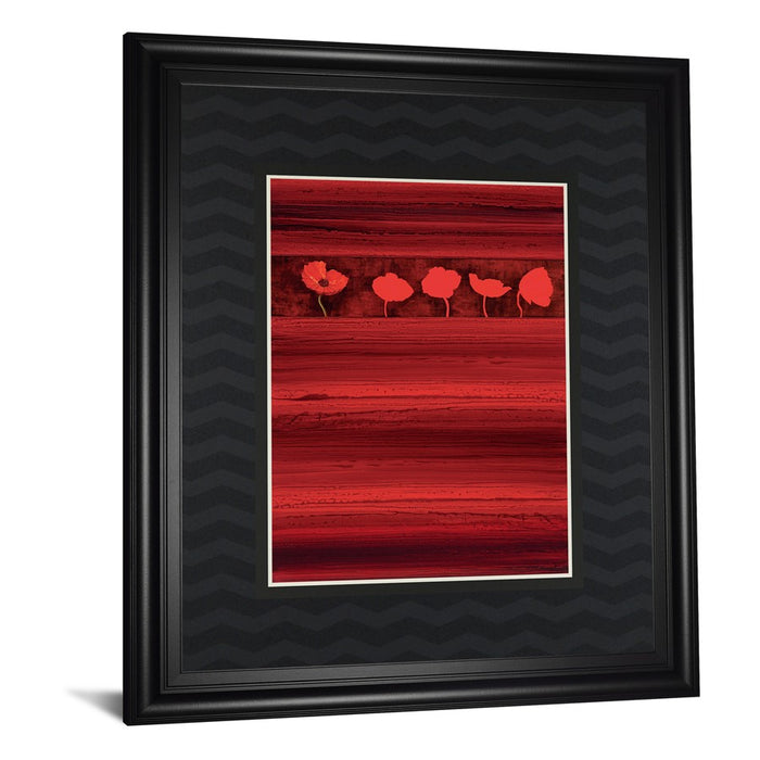 Classy Living Red Passion Wall Art Double Mat 34"x40", Midnight Aura