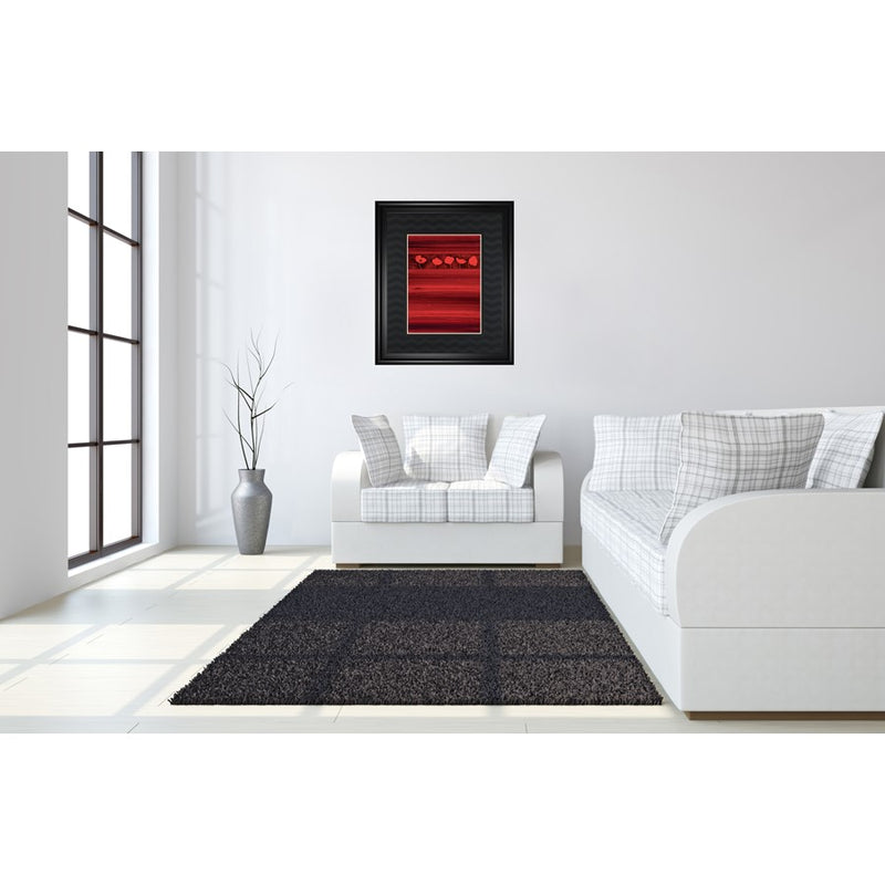 Classy Living Red Passion Wall Art Double Mat 34"x40", Midnight Aura