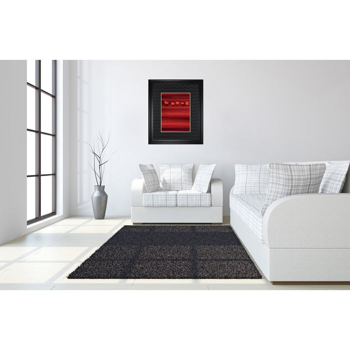Classy Living Red Passion Wall Art Double Mat 34"x40", Midnight Aura