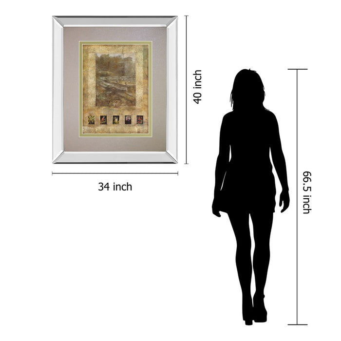 Classy Living Botanical Garden Scene Wall Art 34"x40", Mirrored