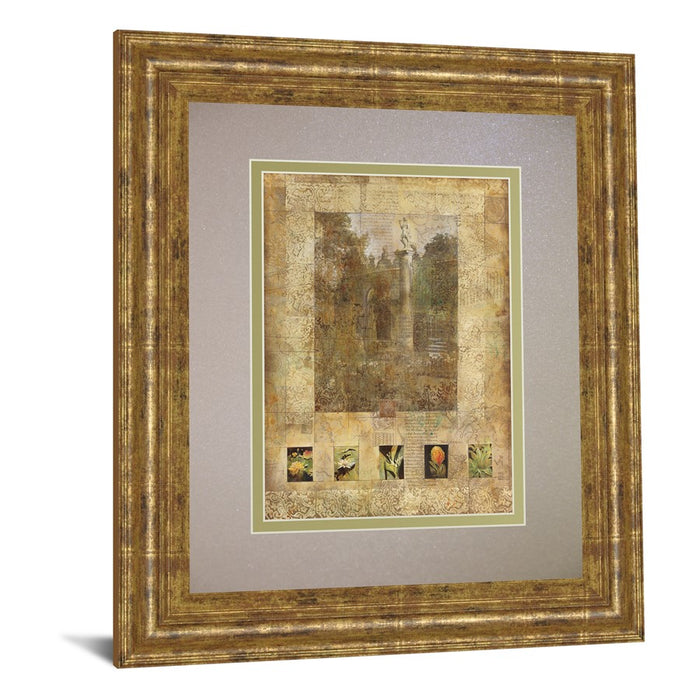 Classy Living Botanical Reverie Wall Art Double Mat 34"x40", Gilded