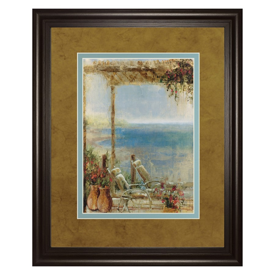 Classy Living Ocean Retreat II Wall Art Double Mat 34"x40", Chocolate