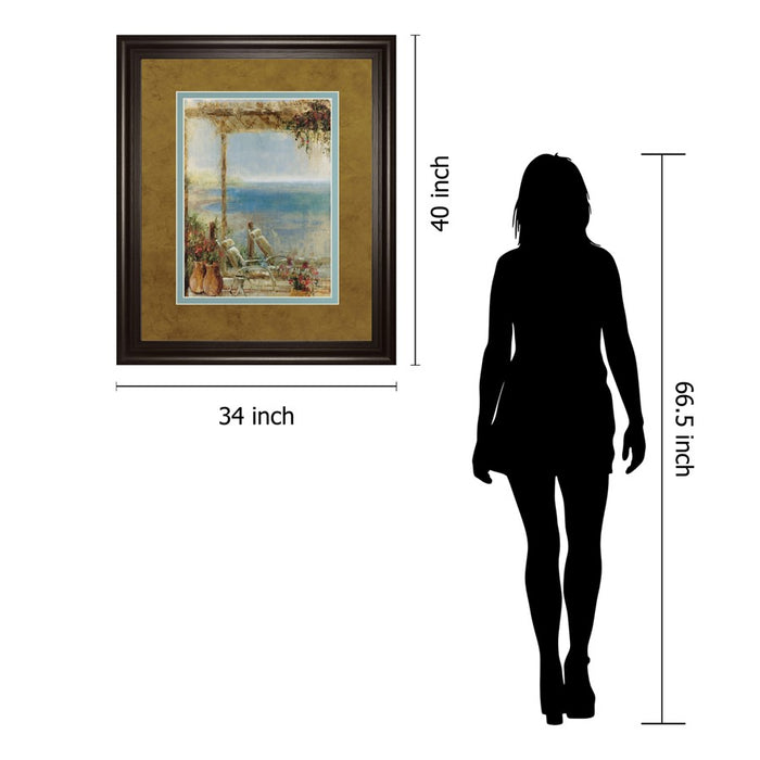 Classy Living Ocean Retreat II Wall Art Double Mat 34"x40", Chocolate