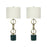 Classy Living Marble Harmony 1Lt Table Lamp/Set of 2, Green/Beige
