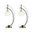 Classy Living Eclipse Aura Table Lamp/Set of 2, Gold/Black/Clear