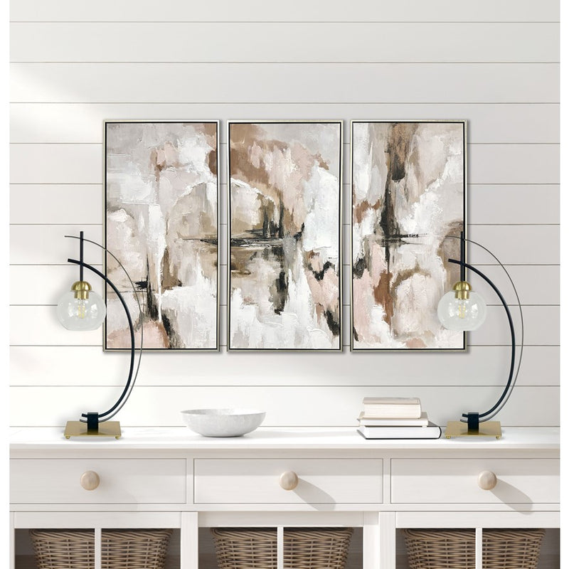Classy Living Eclipse Aura Table Lamp/Set of 2, Gold/Black/Clear
