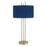 Classy Living Velvet Radiance 1Lt Table Lamp/Set of 2, Gold/Blue