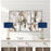 Classy Living Velvet Radiance 1Lt Table Lamp/Set of 2, Gold/Blue