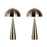 Classy Living Brass Taper 1Lt Table Lamp/Set of 2, Brass/Brass