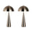 Classy Living Brass Taper 1Lt Table Lamp/Set of 2, Brass/Brass